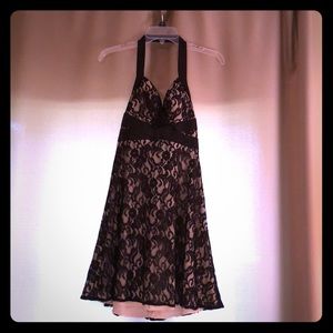Masquerade Lace Halter Dress